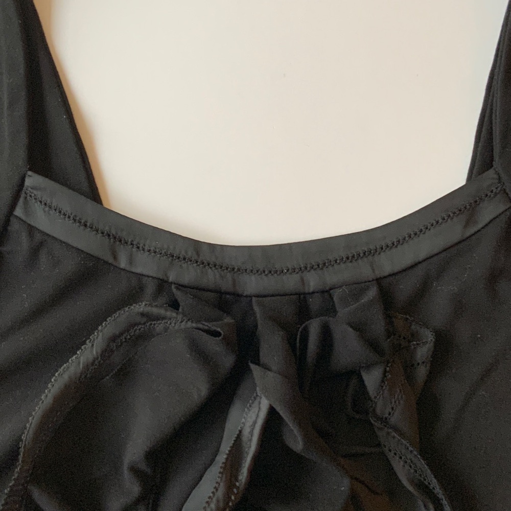 WHBM Black Ruffle Front Tank Top - Picture 4 of 8